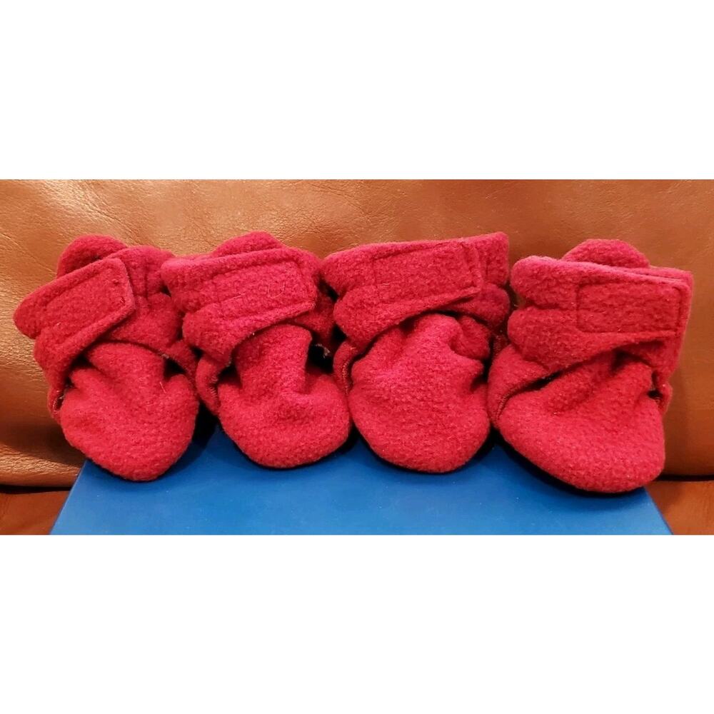 2.25 In X 1.75 In Burg Fleece Treaded Petrage US Designs Dog Boots Shoes Size Sm